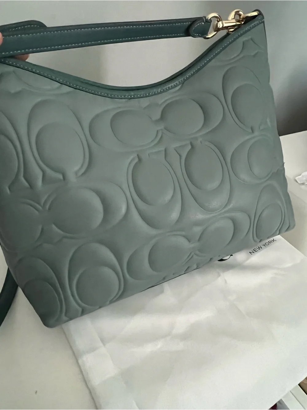Coach Laurel Shoulder Bag In Blocked Signature Leather